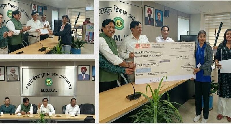 एमडीडीए की नई पहचान को मिली रचनात्मक उड़ान, मैस्कॉट-स्लोगन प्रतियोगिता के विजेता सम्मानित